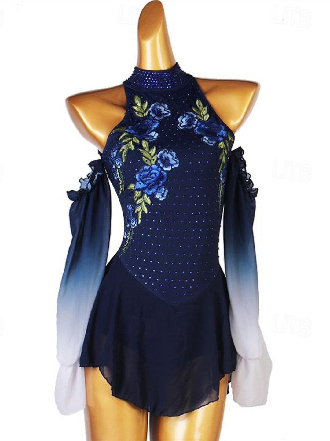 Robe de Danse Latine Salsa Strass Femmesæ¦® Fillesæ¥?Performance Entraînement Manches Longues