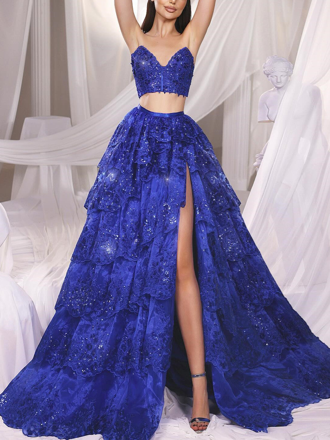 Robe de Bal Longue Sans Bretelles Coupe A-Line/Princess