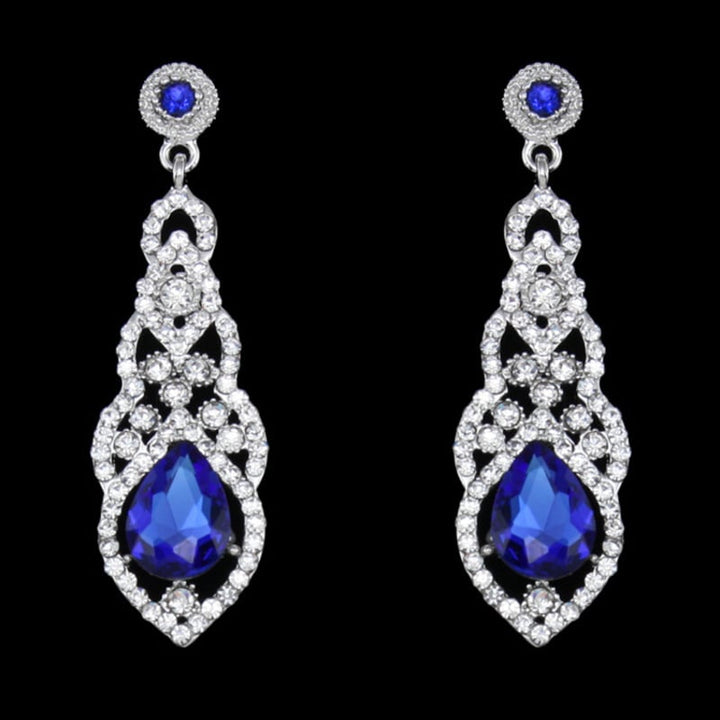 Boucles D'Oreilles Pendantes Romantiques en Strass