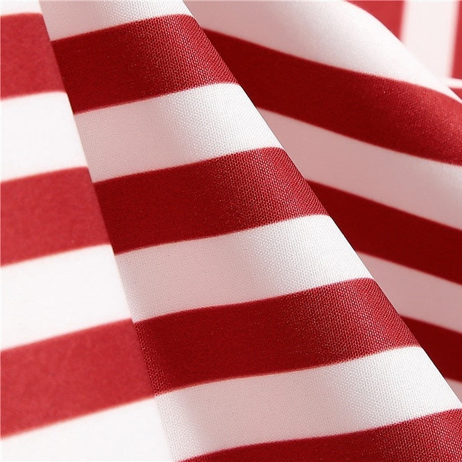 Robe de Costume D'Halloween à Manches Courtes et Col en V, Coupe A-Line/Princesse, Longueur Genou, avec Nœud Papillon