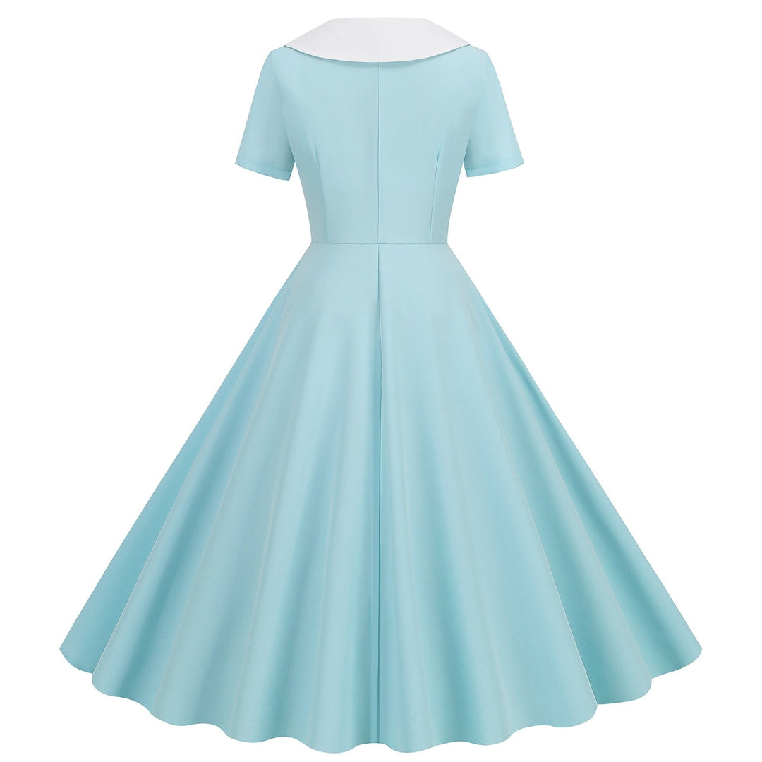 Robe de Costume D'Halloween à Volants, Coupe A-Line/Princess, Col Bijou, Manches Courtes, Longueur Genou