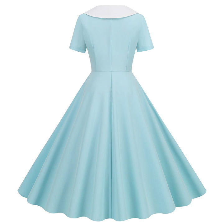 Robe de Costume D'Halloween à Volants, Coupe A-Line/Princess, Col Bijou, Manches Courtes, Longueur Genou