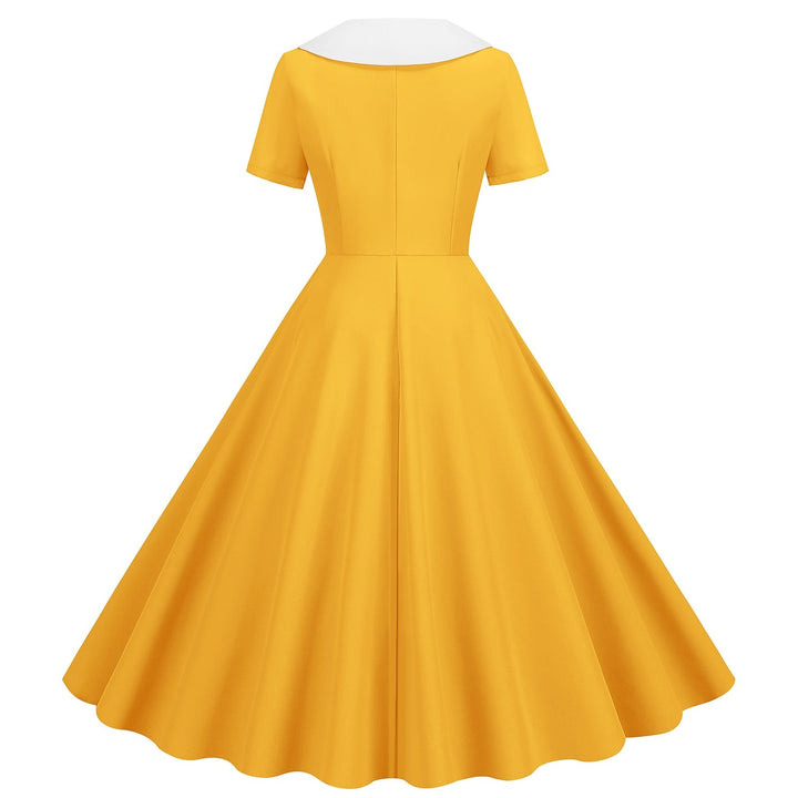 Robe de Costume D'Halloween à Volants, Coupe A-Line/Princess, Col Bijou, Manches Courtes, Longueur Genou