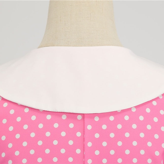 Robe de Costume D'Halloween à Volants, Coupe A-Line/Princess, Col Bijou, Manches Courtes, Longueur Genou