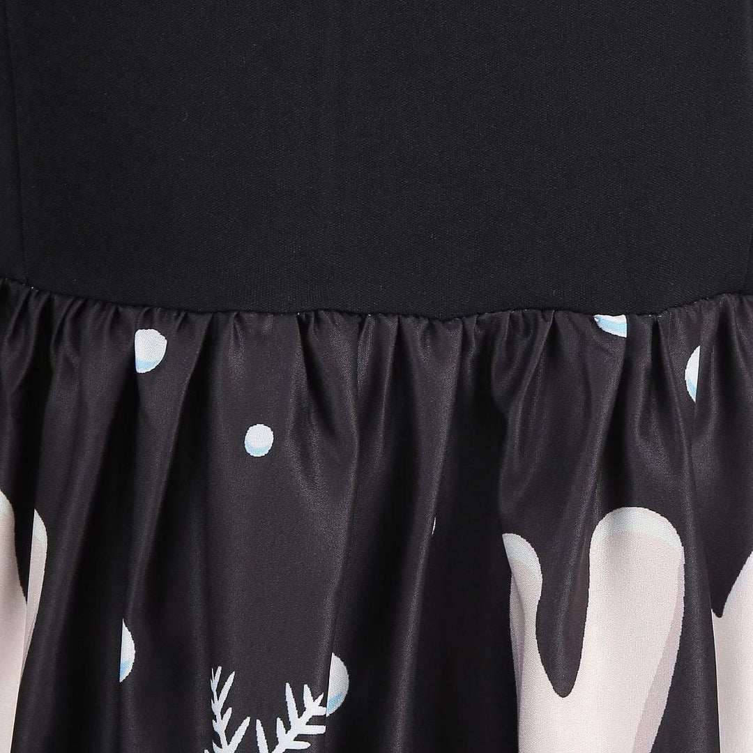 Robe de Costume de Spectacle D'Halloween à Manches 3/4 de Forme Trapèze/Princesse