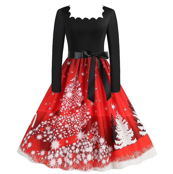 Robe de Costume de Spectacle D'Halloween à Manches 3/4 de Forme Trapèze/Princesse