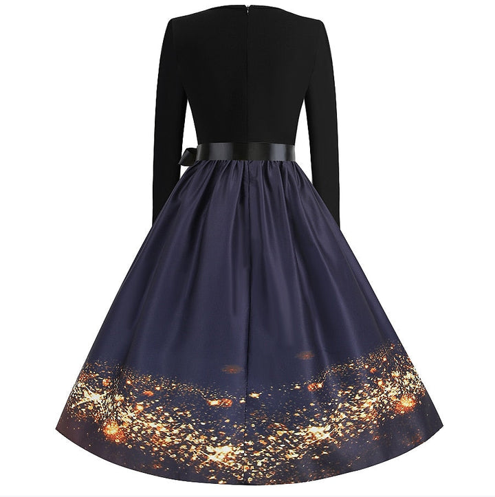 Robe de Costume de Spectacle D'Halloween à Manches 3/4 de Forme Trapèze/Princesse