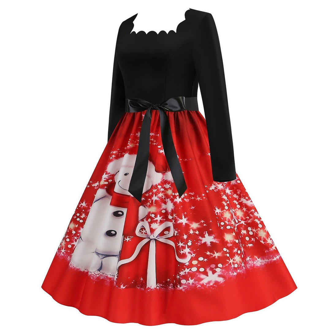 Robe de Costume de Spectacle D'Halloween à Manches 3/4 de Forme Trapèze/Princesse