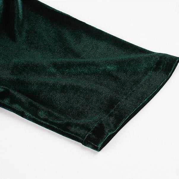 Robe de Costume D'Halloween à Volants, Coupe A-Line/Princesse, Col en V, Manches Mi-Longues, Longueur Thé