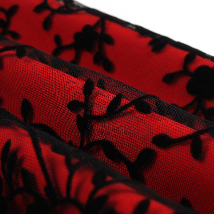 Robe de Costume D'Halloween à Col Rond Sans Manches, Coupe Trapèze/Princesse, Longueur Thé, avec Dentelle