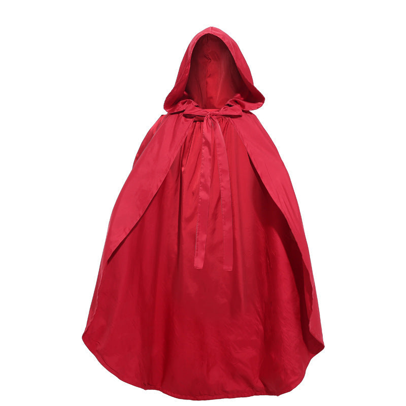 Robe de Costume D'Halloween à Col Carré Sans Manches, Coupe A-Line/Princess, Longueur Genou, avec Cape