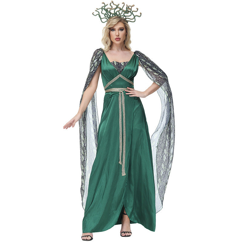 Robe de Costume D'Halloween Asymétrique Sans Manches à Col Carré et Coupe A-Line/Princess