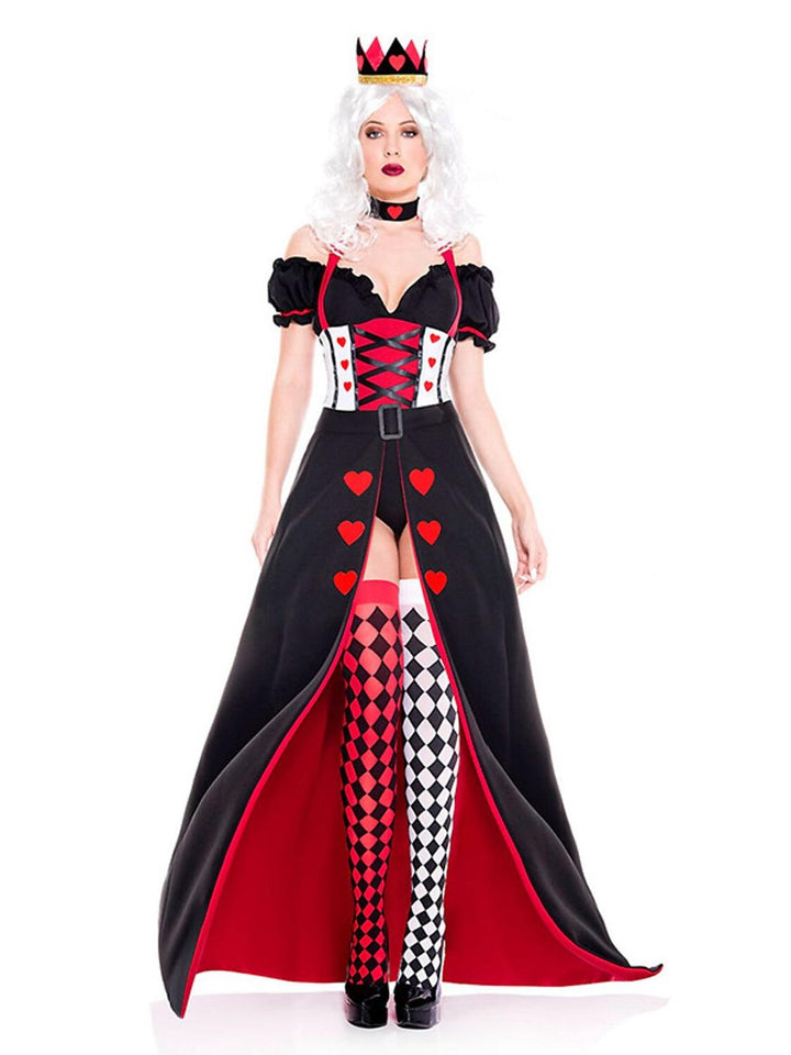 Robe Asymétrique de Costume D'Halloween à Manches Courtes et Col en V de Forme A/Princesse