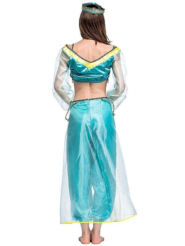 Costume de Performance D'Halloween en Polyester à Manches Longues et Col en V