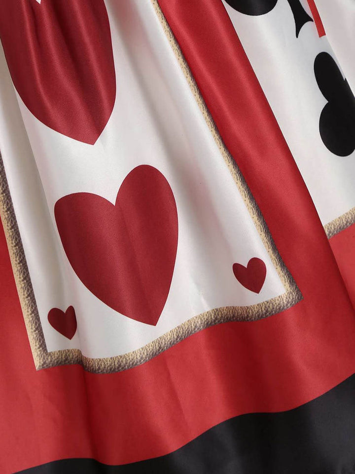 Robe de Costume D'Halloween à Bretelles Spaghetti Sans Manches, Coupe A-Line/Princess, Longueur Genou, avec Nœud Papillon