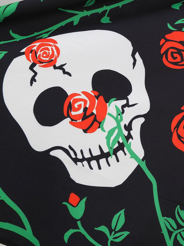 Robe de Costume D'Halloween à Col Licou Sans Manches, Coupe A-Line/Princess, Longueur Genou