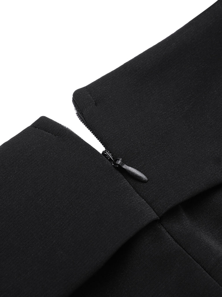 Robe de Costume D'Halloween Asymétrique à Manches Longues et Col Carré de Forme A/Princesse avec Dentelle