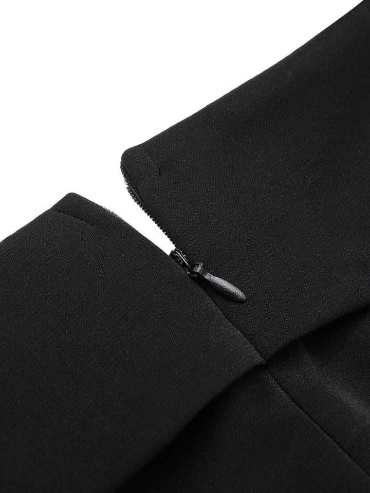 Robe de Costume D'Halloween Asymétrique à Manches Longues et Col Carré de Forme A/Princesse avec Dentelle