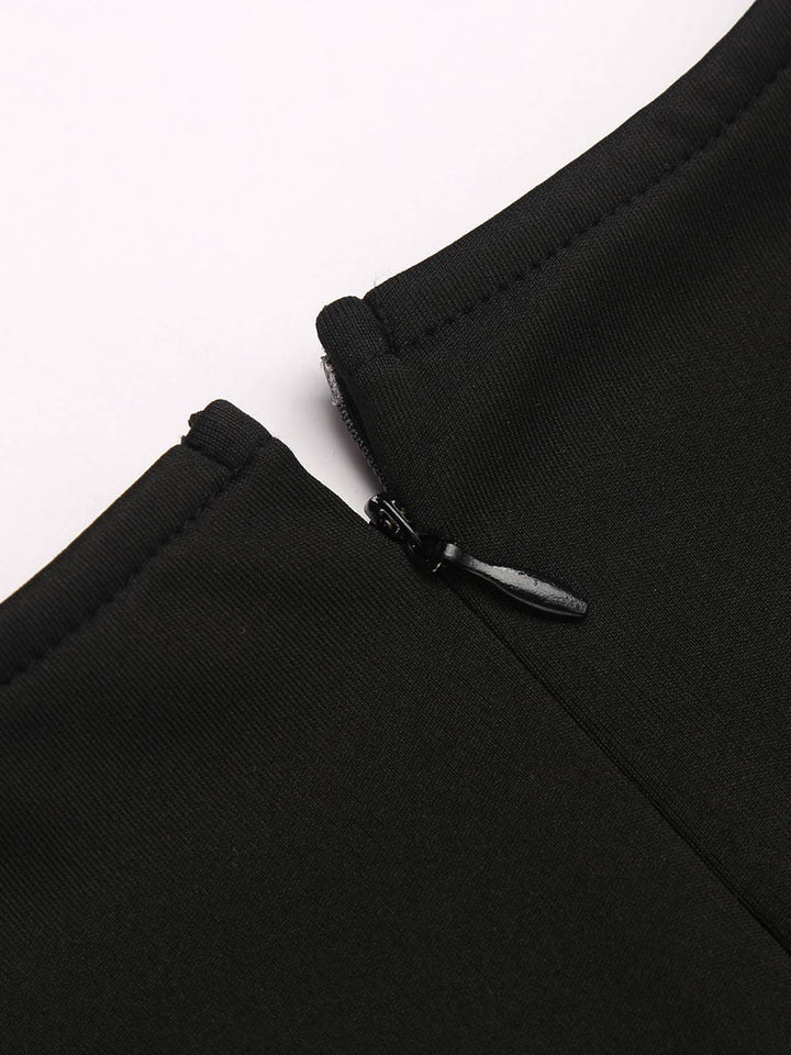 Robe Fourreau/Colonne à Col en V et Manches Courtes, Longueur Genou, pour Costumes de Spectacle D'Halloween