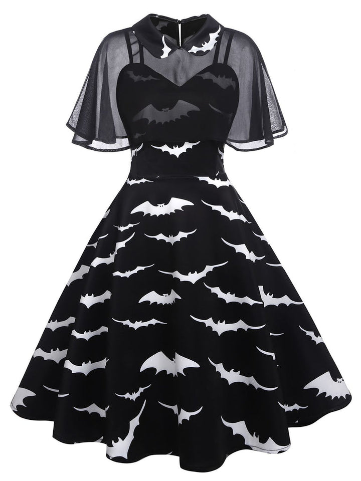 Robe de Costume D'Halloween à Col en V Sans Manches, Coupe A-Line/Princess, Longueur Genou