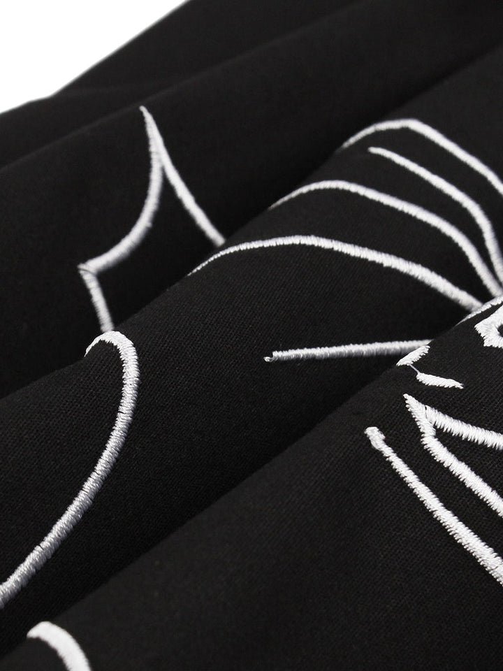 Robe de Costume D'Halloween à Manches Courtes et Col Carré, Coupe A-Line/Princess, Longueur Genou