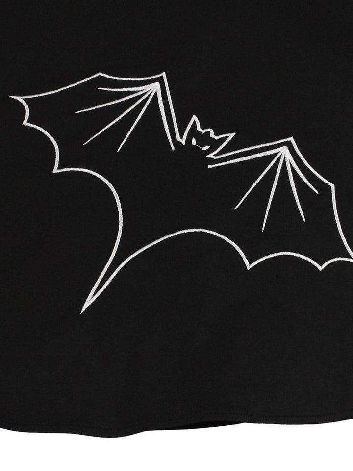 Robe de Costume D'Halloween à Manches Courtes et Col Carré, Coupe A-Line/Princess, Longueur Genou