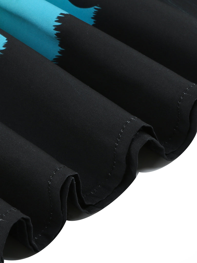 Robe de Costume D'Halloween à Col Rond Sans Manches, Coupe A-Line/Princess, Longueur Genou, avec Dentelle