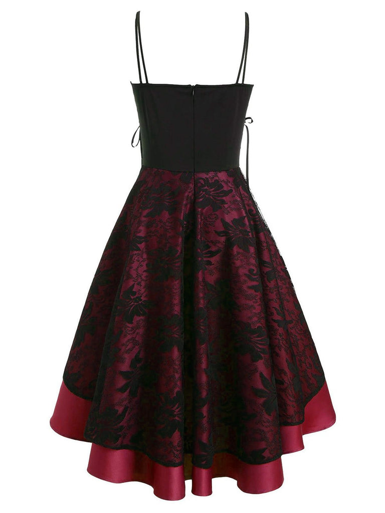 Robe de Costume D'Halloween Asymétrique Sans Manches à Bretelles Spaghetti de Forme A-Line/Princess avec Dentelle