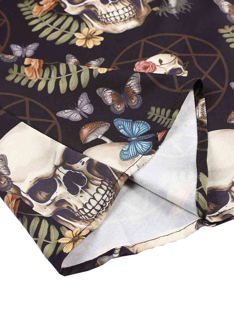 Robe de Costume D'Halloween à Bretelles Spaghetti Sans Manches, Coupe A-Line/Princess, Longueur Genou