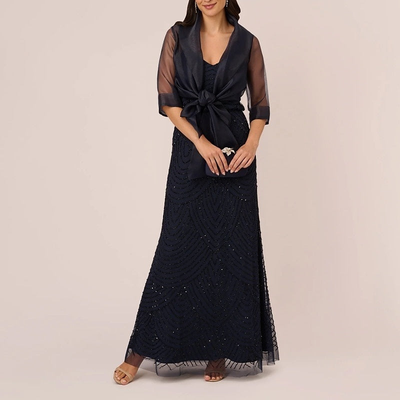 Châles/Enveloppes à Manches Mi-Longues pour Invités de Mariage pour Femmes avec Couleur Unie et Nœud Papillon