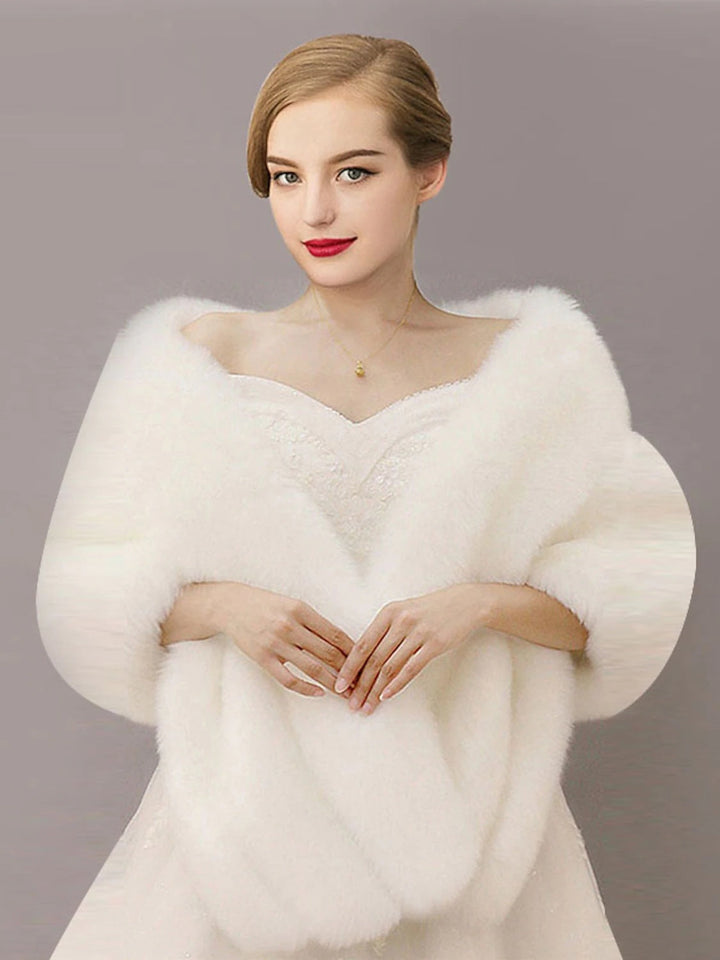 Châles/Enveloppes de Mariée Sans Manches pour Femmes avec Couleur Pure