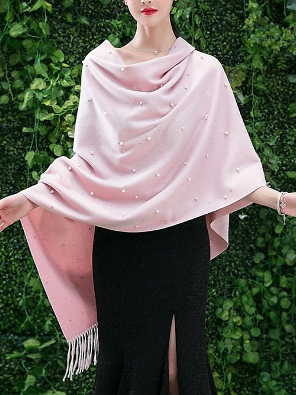 Châles de Mariée Sans Manches pour Femmes avec Perles D'Imitation et Strass