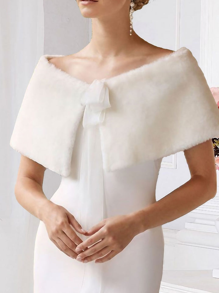 Châles/Enveloppes de Mariée Sans Manches pour Femmes avec Couleur Pure