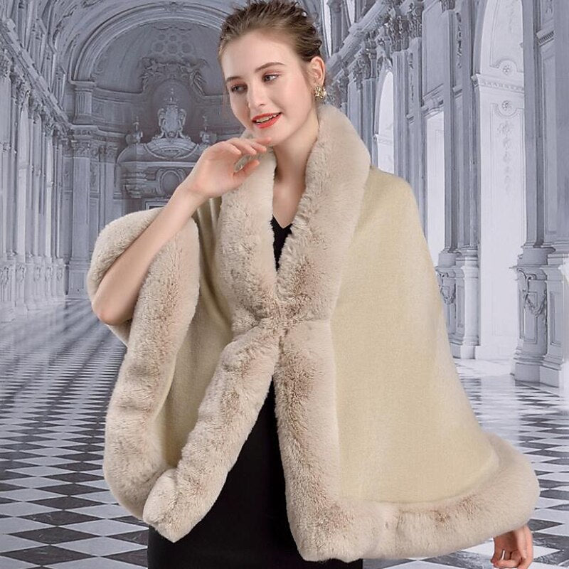 Châles/Enveloppes de Mariée à Manches Longues pour Femmes avec Couleur Unie et Joint Fendu