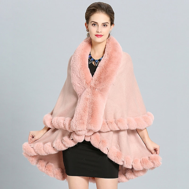 Châles/Enveloppes de Mariée à Manches Longues pour Femmes avec Couleur Unie et Joint Fendu