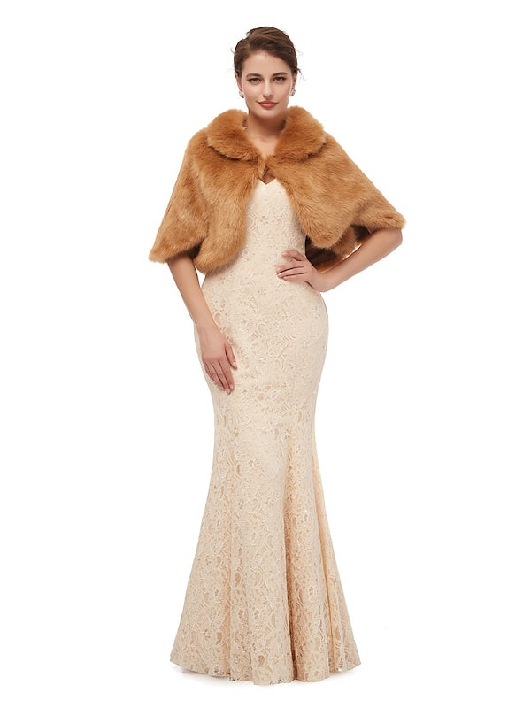 Châles/Enveloppes de Mariée Sans Manches pour Femmes avec Couleur Pure