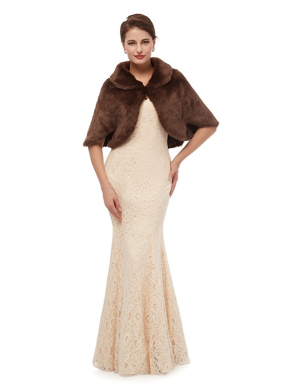 Châles/Enveloppes de Mariée Sans Manches pour Femmes avec Couleur Pure