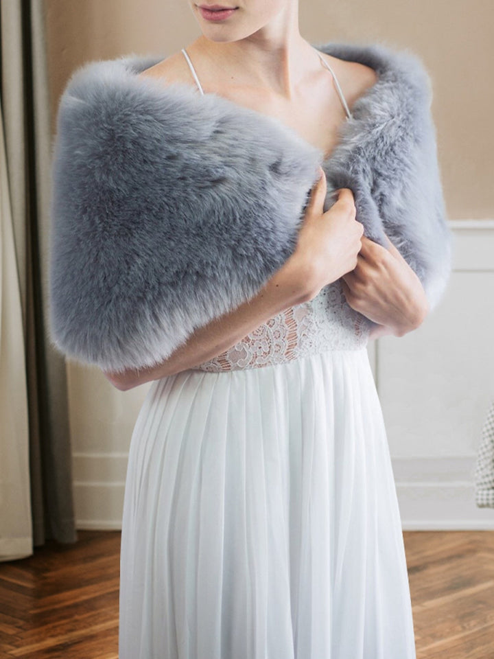 Châles/Enveloppes Sans Manches pour Invités de Mariage pour Femmes avec Couleur Unie