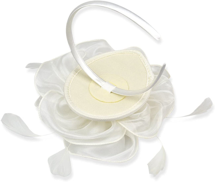 Femme Derby Fleur Fascinateurs avec Bandeau et Pince Coiffure Thé