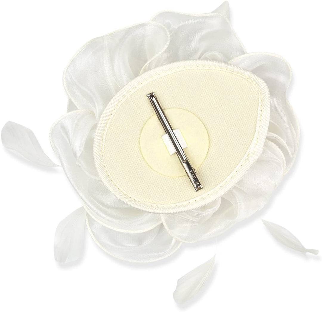 Femme Derby Fleur Fascinateurs avec Bandeau et Pince Coiffure Thé