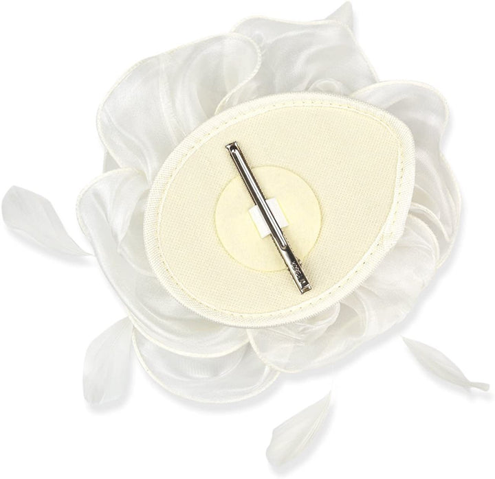 Femme Derby Fleur Fascinateurs avec Bandeau et Pince Coiffure Thé