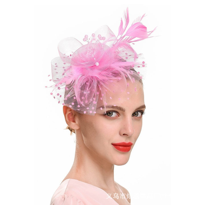 Bandeau femme thé fluo cocktail plume pince à cheveux Kentucky Derby mariage fascinateurs chapeau