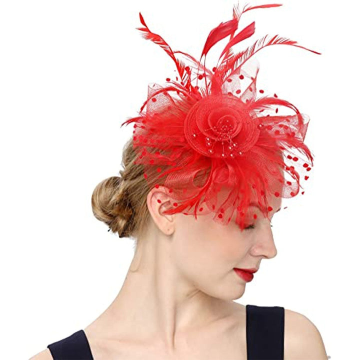 Bandeau femme thé fluo cocktail plume pince à cheveux Kentucky Derby mariage fascinateurs chapeau