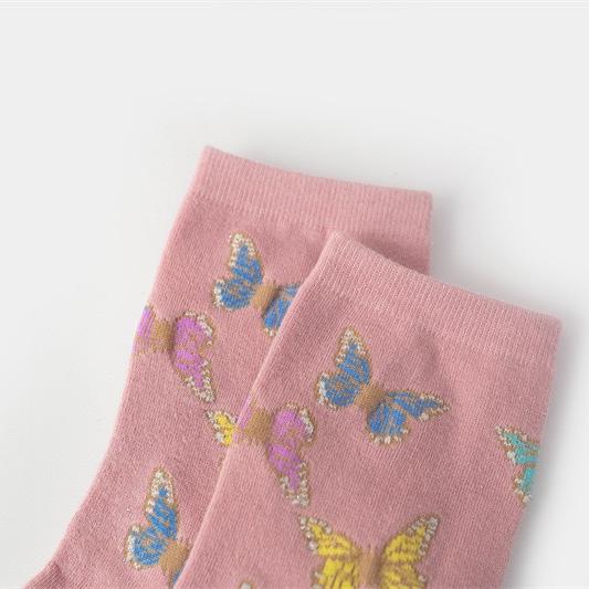 Lot de 4 Paires de Chaussettes de Sport Simples et Mignonnes en Coton à Motifs D'Animaux pour Femmes