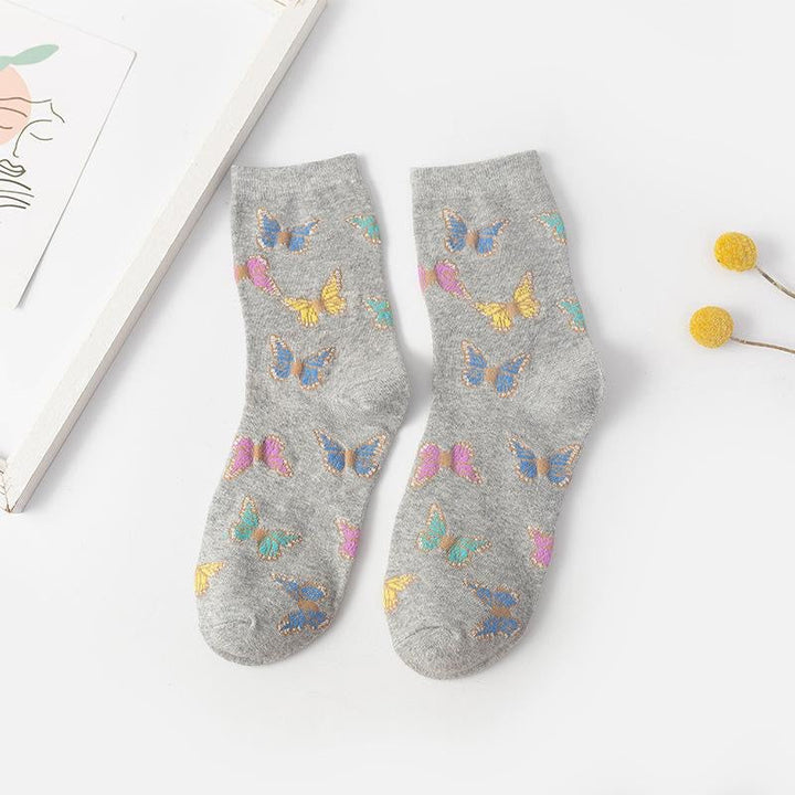 Lot de 4 Paires de Chaussettes de Sport Simples et Mignonnes en Coton à Motifs D'Animaux pour Femmes