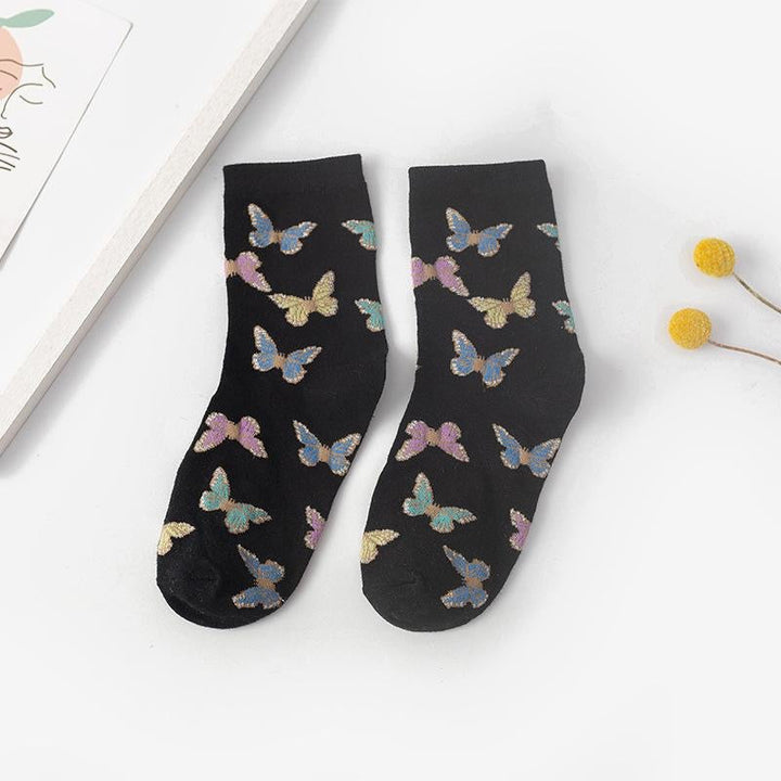Lot de 4 Paires de Chaussettes de Sport Simples et Mignonnes en Coton à Motifs D'Animaux pour Femmes