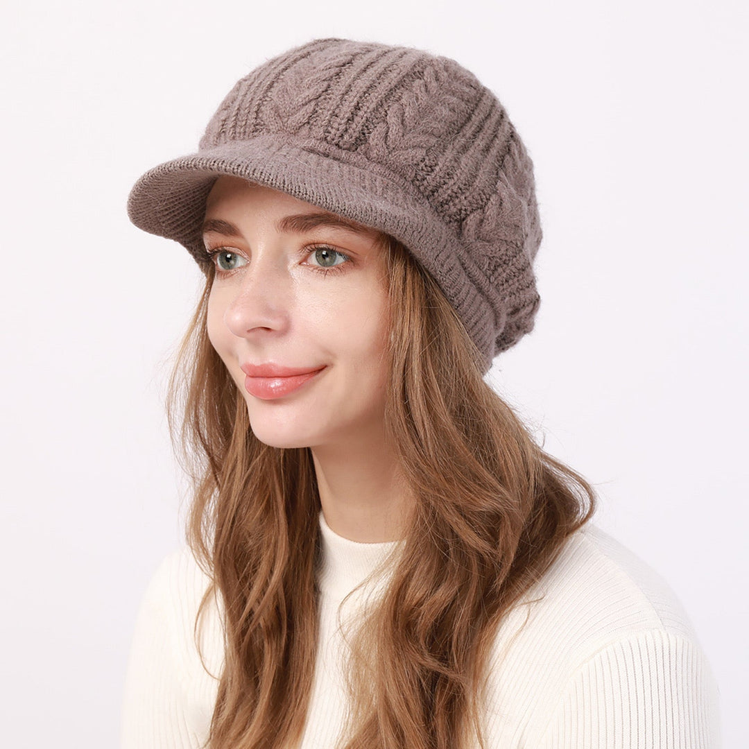 1 Béret Décontracté en Tricot de Couleur Unie pour Femme, Style Nordique, pour la Maison, les Vacances, le Quotidien