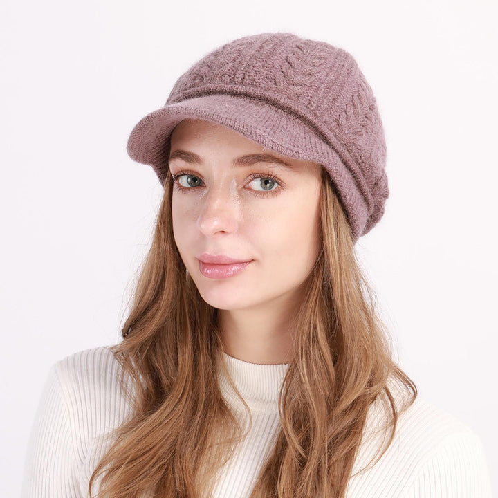 1 Béret Décontracté en Tricot de Couleur Unie pour Femme, Style Nordique, pour la Maison, les Vacances, le Quotidien