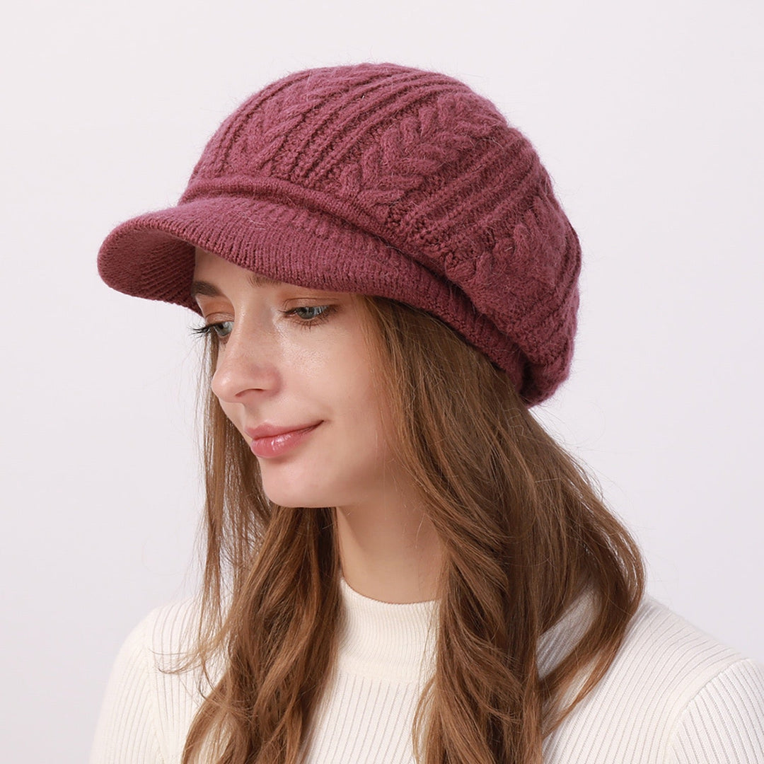 1 Béret Décontracté en Tricot de Couleur Unie pour Femme, Style Nordique, pour la Maison, les Vacances, le Quotidien
