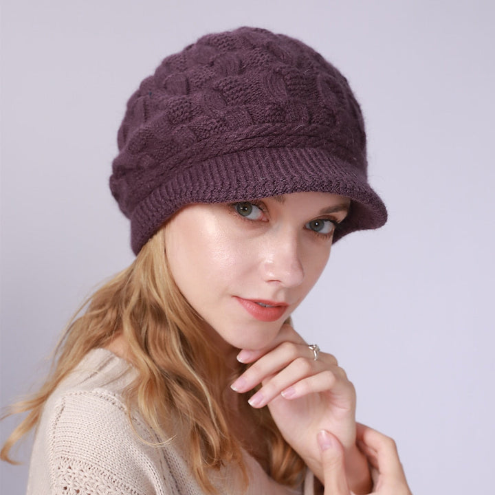 Bonnet D'Hiver Chaud en Tricot pour Femme, Bonnet Solide, Coupe-Vent, Protection Des Oreilles, Ski, Randonnée, Béret pour Fille